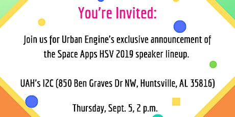 Space Apps HSV Speaker Announcement primary image