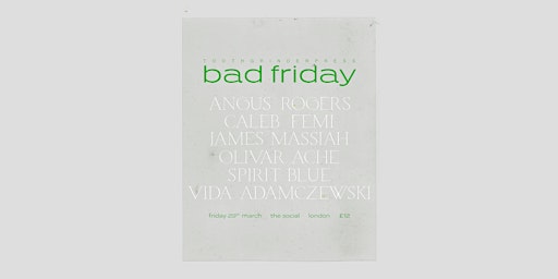 Imagen principal de Toothgrinder Press Presents: Bad Friday at The Social