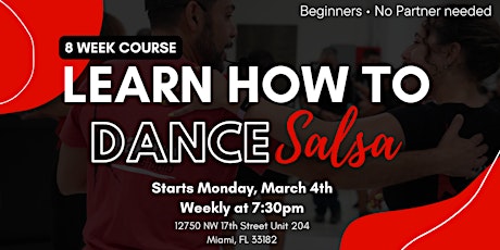 Beginners: Learn how to dance Salsa in 8 weeks! - Monday Cycle primary image