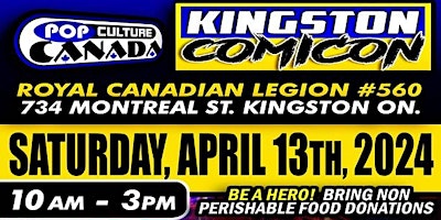 Imagen principal de Kingston ComiCon : April 13th 2024  :  Comic Con