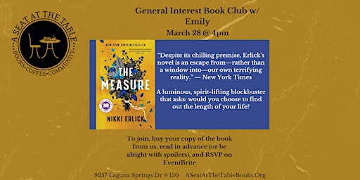 Primaire afbeelding van General Interest Book Club: The Measure