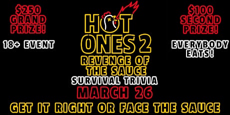 Hot Ones 2: Revenge of the Sauce Trivia Night! primary image