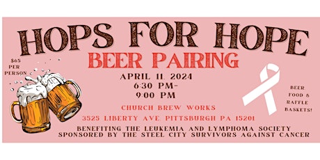 HOPS FOR HOPE BEER PAIRING FUNDRAISER