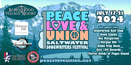 Image principale de Peace, Love & Union Saltwater Songwriter Festival (21+)