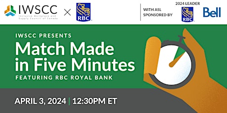 Match Made in Five Minutes! RBC  with IWSCC primary image