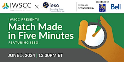Match Made in Five Minutes! IESO and IWSCC primary image