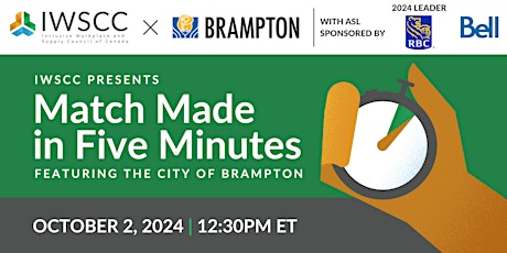 Match Made in Five Minutes! City of Brampton and IWSCC