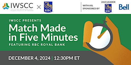 Image principale de Match Made in Five Minutes! RBC  with IWSCC