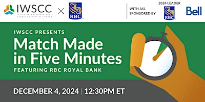 Match Made in Five Minutes! RBC  with IWSCC primary image