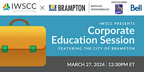 IWSCC and City of Brampton Corporate Education Session primary image