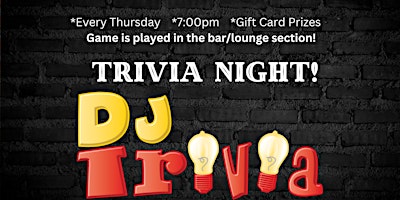 Primaire afbeelding van DJ Trivia- Thursdays at Buffalo's Cafe in Hiram