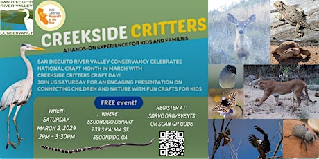 Imagen principal de Creekside Critters Craft Day!