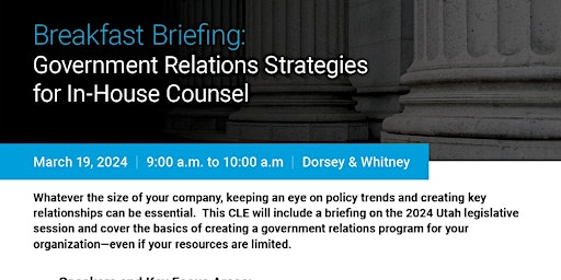 Government Relations Strategies for In-House Counsel primary image