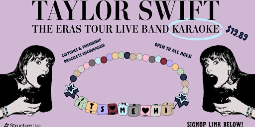 Imagem principal do evento Taylor Swift The Eras Tour LIVE BAND Karaoke