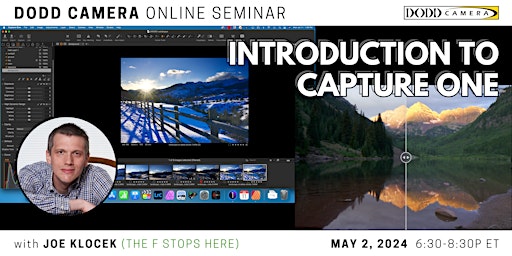 Hauptbild für Intro to Capture One - An online seminar by Dodd Camera and Joe Klocek