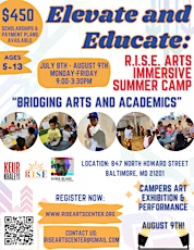 Elevate and Education: R.I.S.E. Arts Immersive Summer Camp