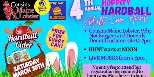 Primaire afbeelding van 4th Annual Adult Can Hunt at Hardball Cider