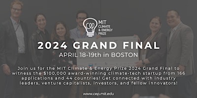 Imagem principal do evento 2024 MIT Climate & Energy Prize: Grand Final