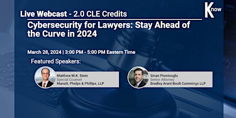 LIVE Webinar - Cybersecurity for Lawyers