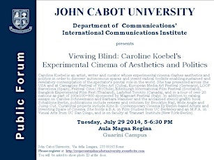 JCU's Department of Communications presents Viewing Blind: Caroline Koebel primary image