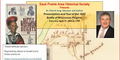 2024 Patrick Jung Presentation and Tour of the Battle of Wisconsin Heights