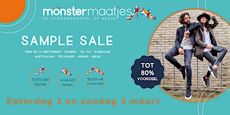 Primaire afbeelding van SAMPLE SALE  D & H SCHOENEN ZA 2 maart  16.00-16.45u