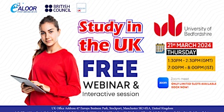 FREE LIVE WEBINAR AND INTERACTIVE SESSION WITH  UNIVERSITY OF BEDFORDSHIRE
