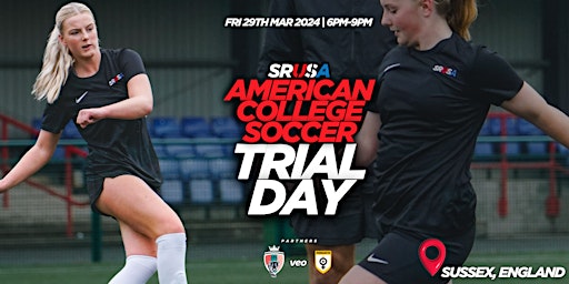 Primaire afbeelding van SRUSA Women's Soccer U.S. College Soccer Trial - (Sussex, England)