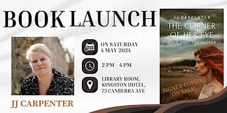 Book Launch: The Corner Of Her Eye - by JJ Carpenter