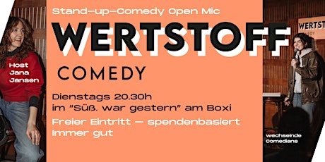 Stand-up-Comedy Open Mic ★ Wertstoff Comedy um 20.30h am Ostkreuz ★