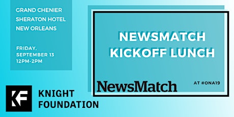 NewsMatch Kickoff Lunch primary image