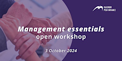 Imagem principal do evento Management essentials open workshop (3 October 2024)