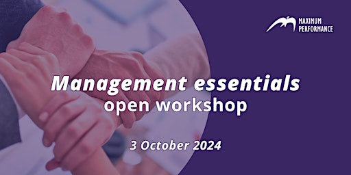 Primaire afbeelding van Management essentials open workshop (3 October 2024)