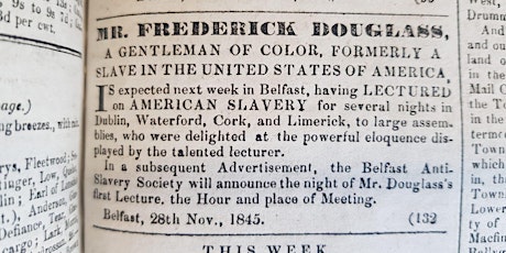 Anti-Slavery Belfast Douglass Week 2024 Walking Tour
