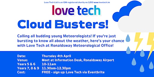 Cloud Busters - Love Tech at the Met Office - Year 5 & 6 tickets! primary image