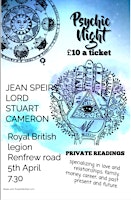 Psychic Night  with Jean Speirs and Lord Stuart Cameron primary image