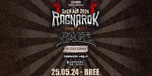 Immagine principale di RAGE|TRI STATE CORNER|DARKER HALF|SURRENDER THE CROWN@RAGNAROK LIVE CLUB 