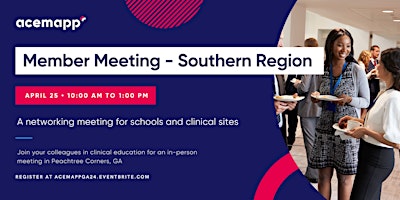 ACEMAPP Member Meeting - Southern Region primary image