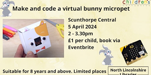 Primaire afbeelding van Make and code a virtual bunny micropet