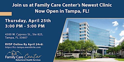 Immagine principale di Family Care Center's New Clinic Opening in Tampa, FL 