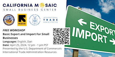 FREE Online Workshop: Basic Export and Import For Small Businesses