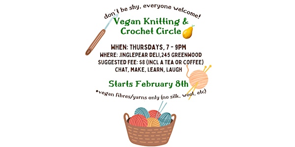 Weekly Vegan Knitting & Crochet Circle