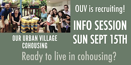 Our Urban Village Info Session - Sept 15th primary image