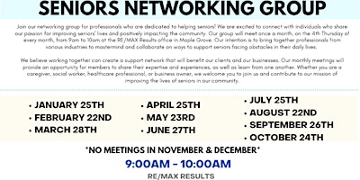 Seniors Networking Group primary image