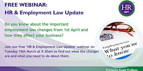 FREE WEBINAR: HR & Employment Law Update