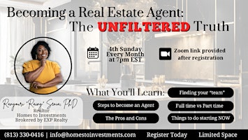 Imagen principal de Becoming a Real Estate Agent: The UNFILTERED Truth