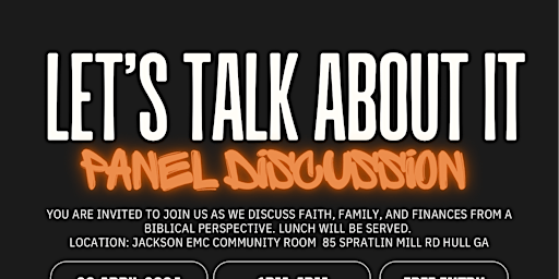 Imagem principal do evento “Let’s Talk About It “ panel discussion