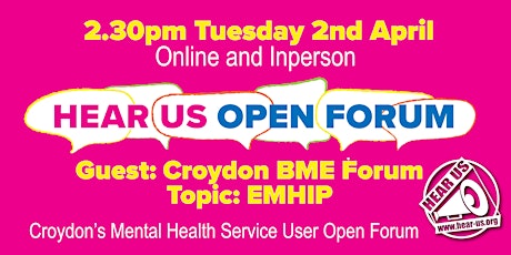 Hear Us Mental Health Open Forum April