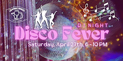 Disco Fever DJ Night - with a Dance Floor + Wine primary image