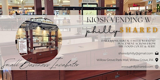 Imagem principal do evento PS Retail Kiosk Rental @ Willow Grove Mall